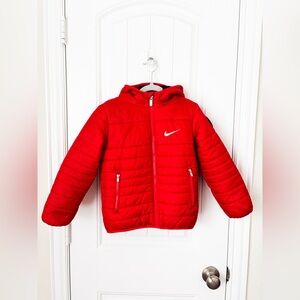Nike Midweight Kids Puffer Jacket Red Size 4